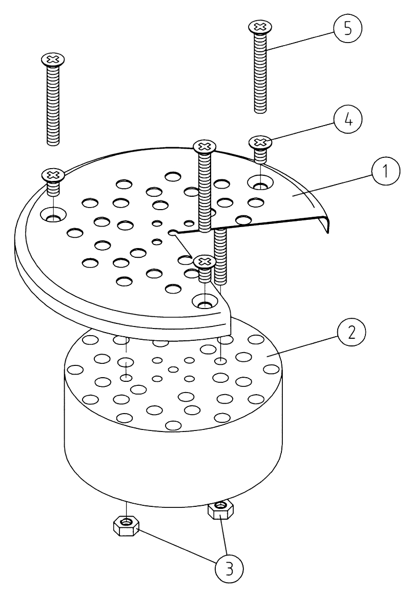 Схема Массажная плита с отверстиями 8 мм из нерж.стали V4A для Combi-Whirl Art. 8673820